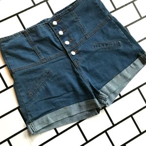 High Waisted Denim Shorts